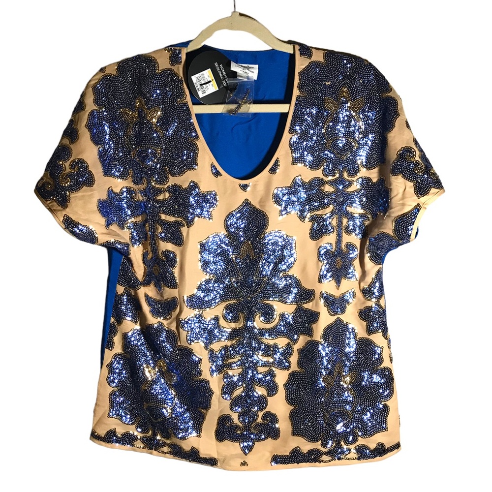 Neiman Marcus /Target Tracy Reese Sequin Embellished Party Glam Top NEW MSRP $79